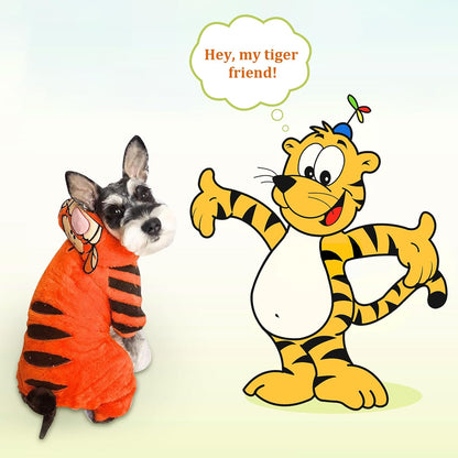 Tiger Dog Costume - Cute & Funny Halloween Jumpsuit for Small, Medium & Large Dogs